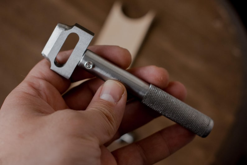Oval Hole Punch with Handle TEP2 Press Machine Nozzle Oval Hole Die Cut Leathercraft Hole Punch Tool Leather Belt Oval Cutter