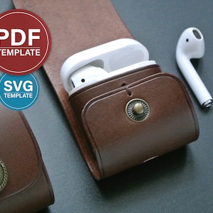 Custodia Airpods modello in pelle PDF Modello copertina Airpods 2 Custodia portachiavi Airpods PDF + Video tutorial