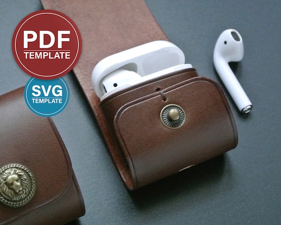 Leather Airpods 1/2 Case PDF Pattern, Airpods Holder SVG Template + Video