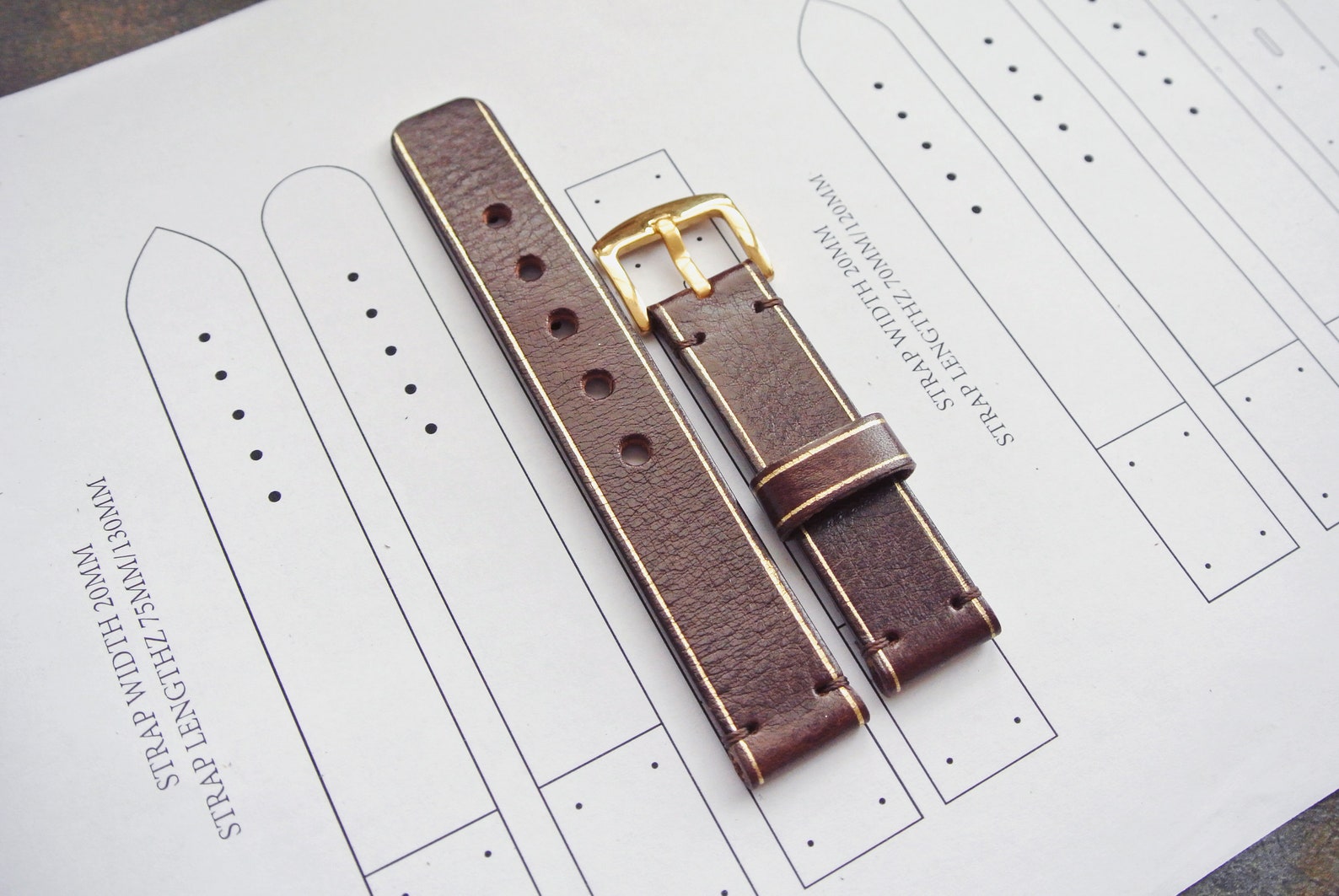 Watch Strap Pattern PDF Leather Watch Band Template Handmade Etsy