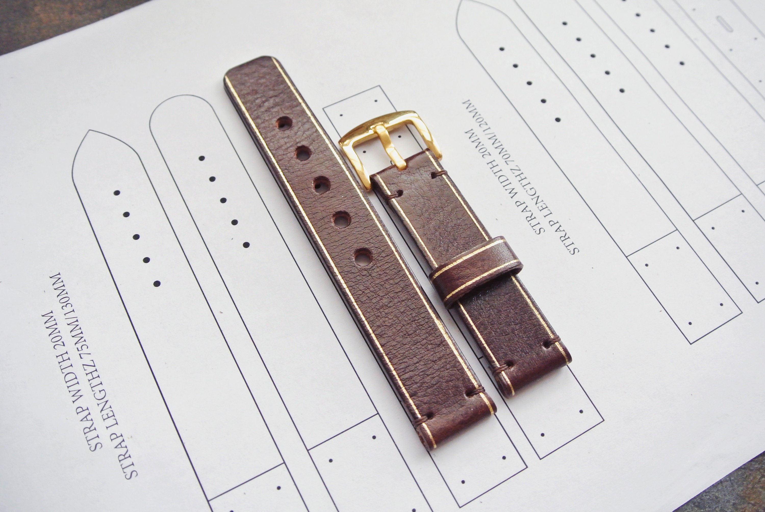 Watch strap pattern PDF Leather watch band template Handmade Etsy Watch strap pattern PDF Leather watch band template Handmade Etsy
