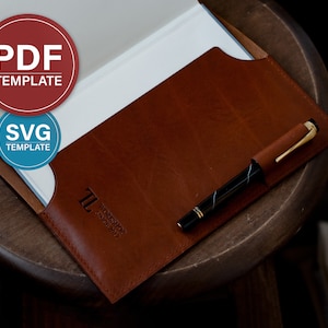 Leather Notebook Cover PDF Pattern: A5 Journal Template