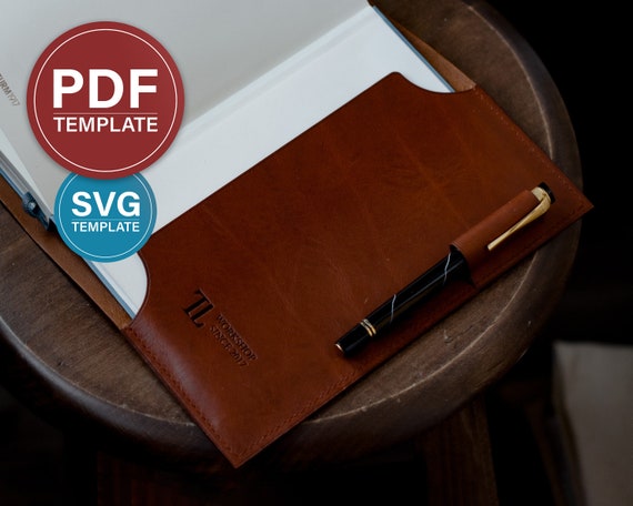 Leather Notebook Cover PDF Pattern: A5 Journal Template
