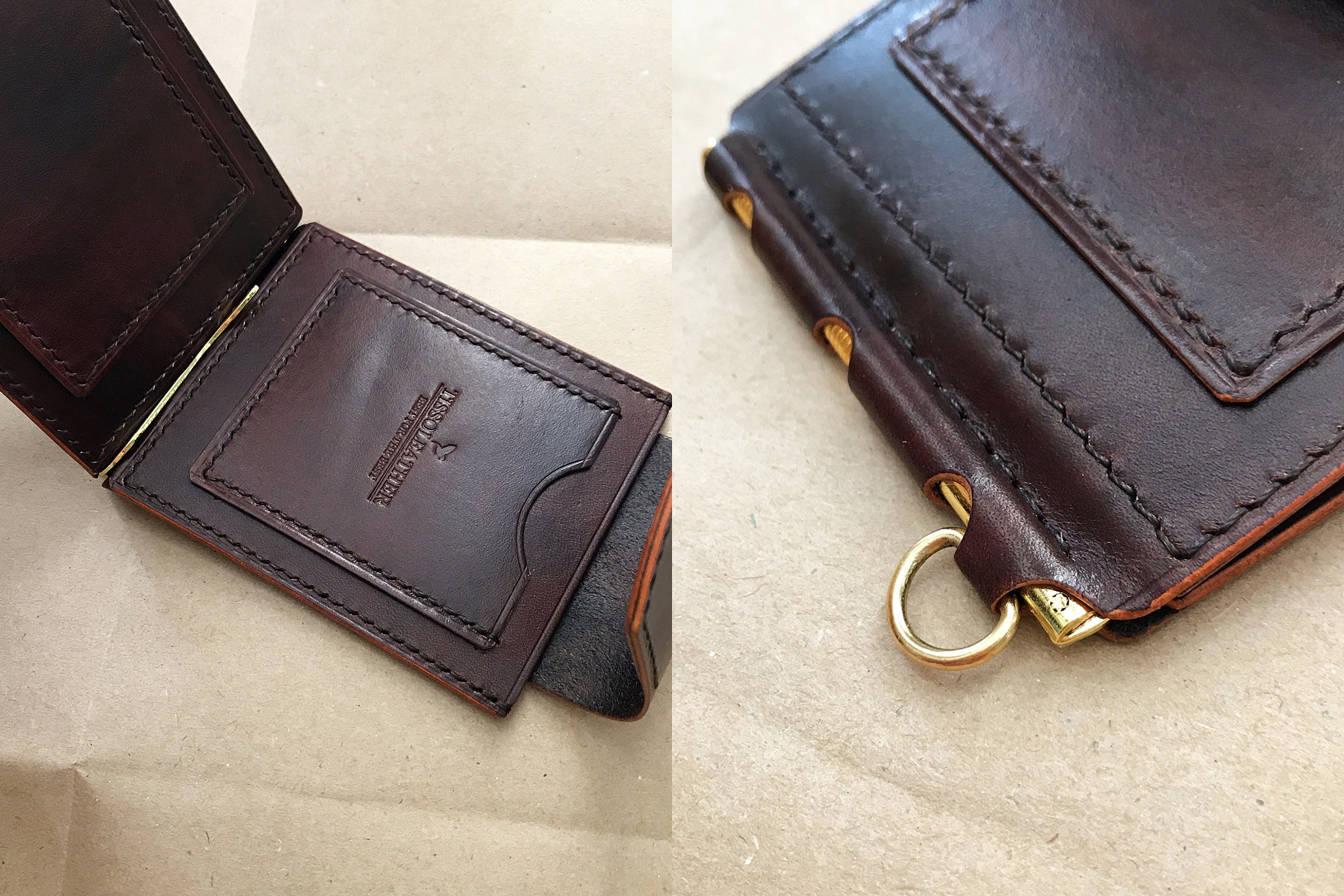 Money clip wallet pdf pattern Leather money clip template Etsy