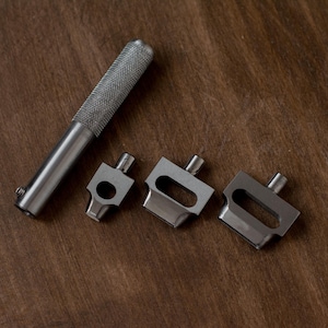 Oval Hole Punch with Handle TEP2 Press Machine Nozzle Oval Hole Die Cut Leathercraft Hole Punch Tool Leather Belt Oval Cutter