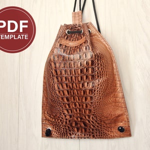 Backpack PDF Pattern Leather Backpack PDF Travel Backpack PDF Template + Video tutorial
