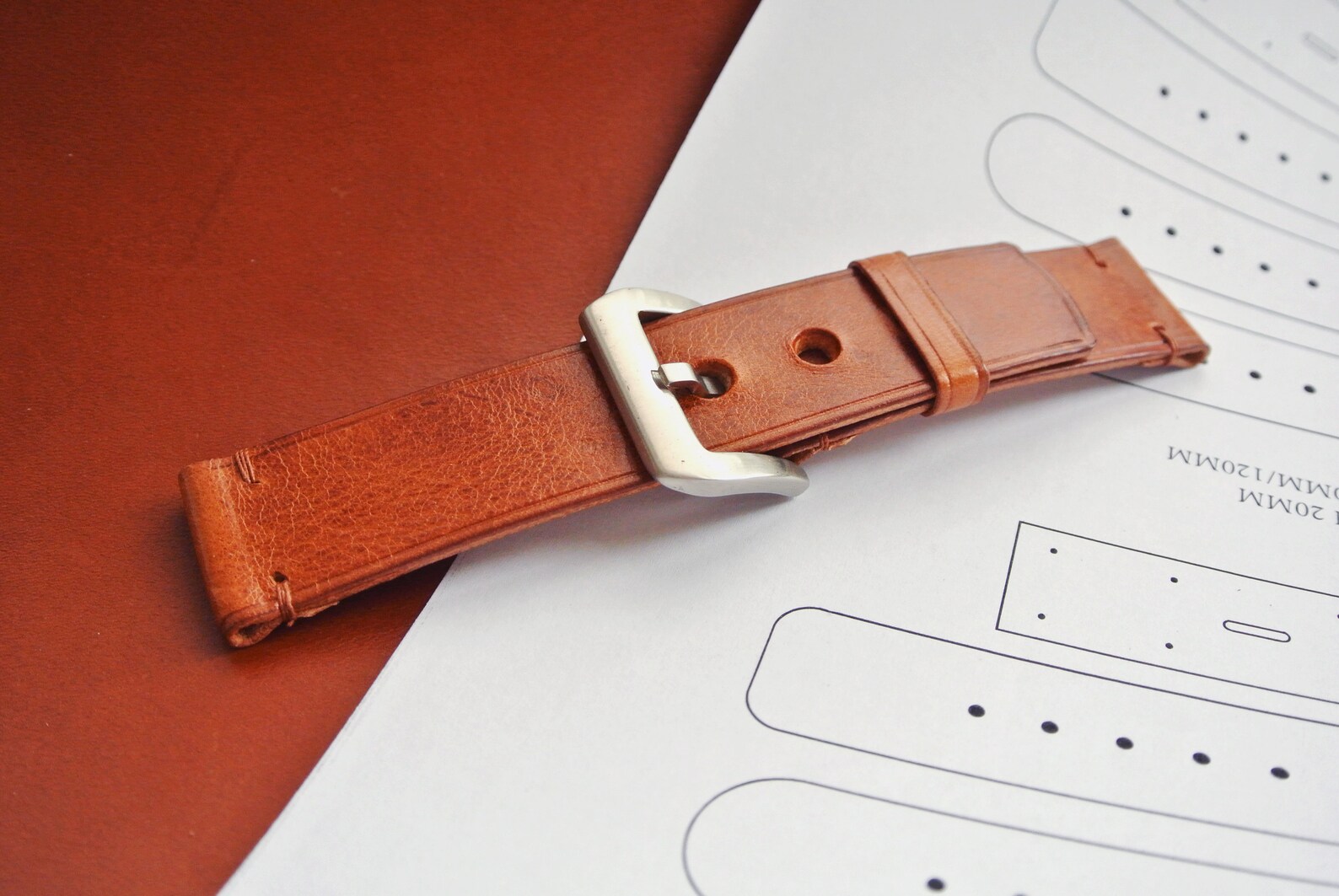 Watch strap pattern PDF Leather watch band template Handmade Etsy France