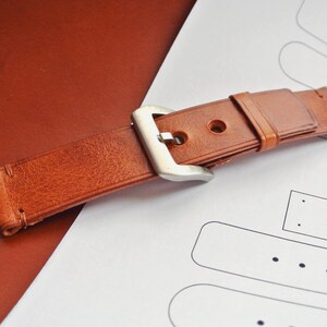 Watch strap pattern PDF Leather watch band template Handmade watch strap SVG pattern Video ...