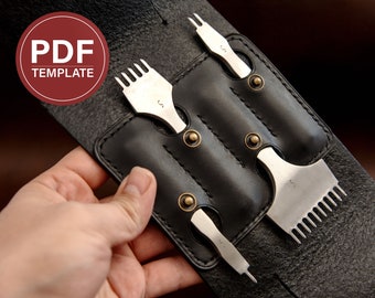 Leather Tool Case PDF Pattern: Hole Punch Holder Template + Video Tutorial