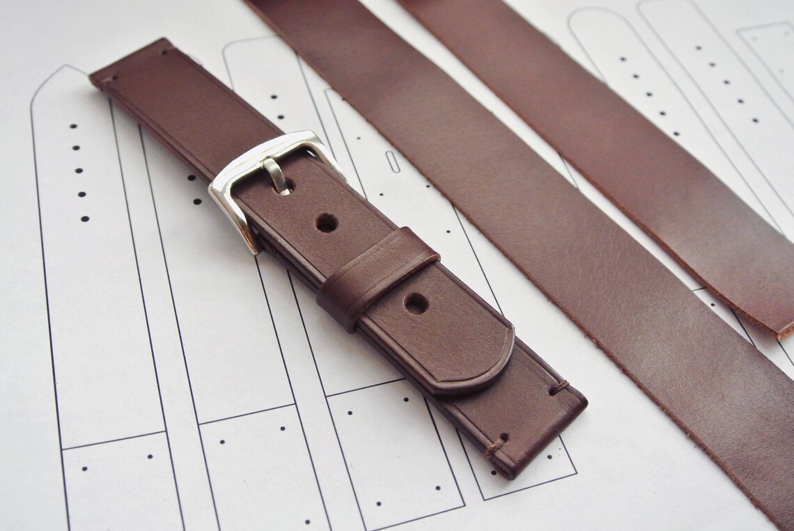 Watch strap pattern PDF Leather watch band template Handmade | Etsy