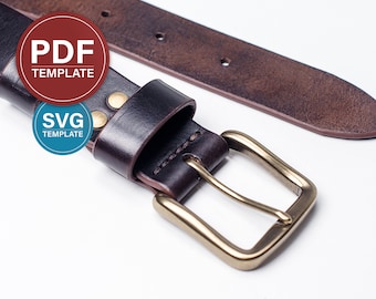 Sjabloonset leren riem: bandmarkering en afsnijding (pdf, SVG)