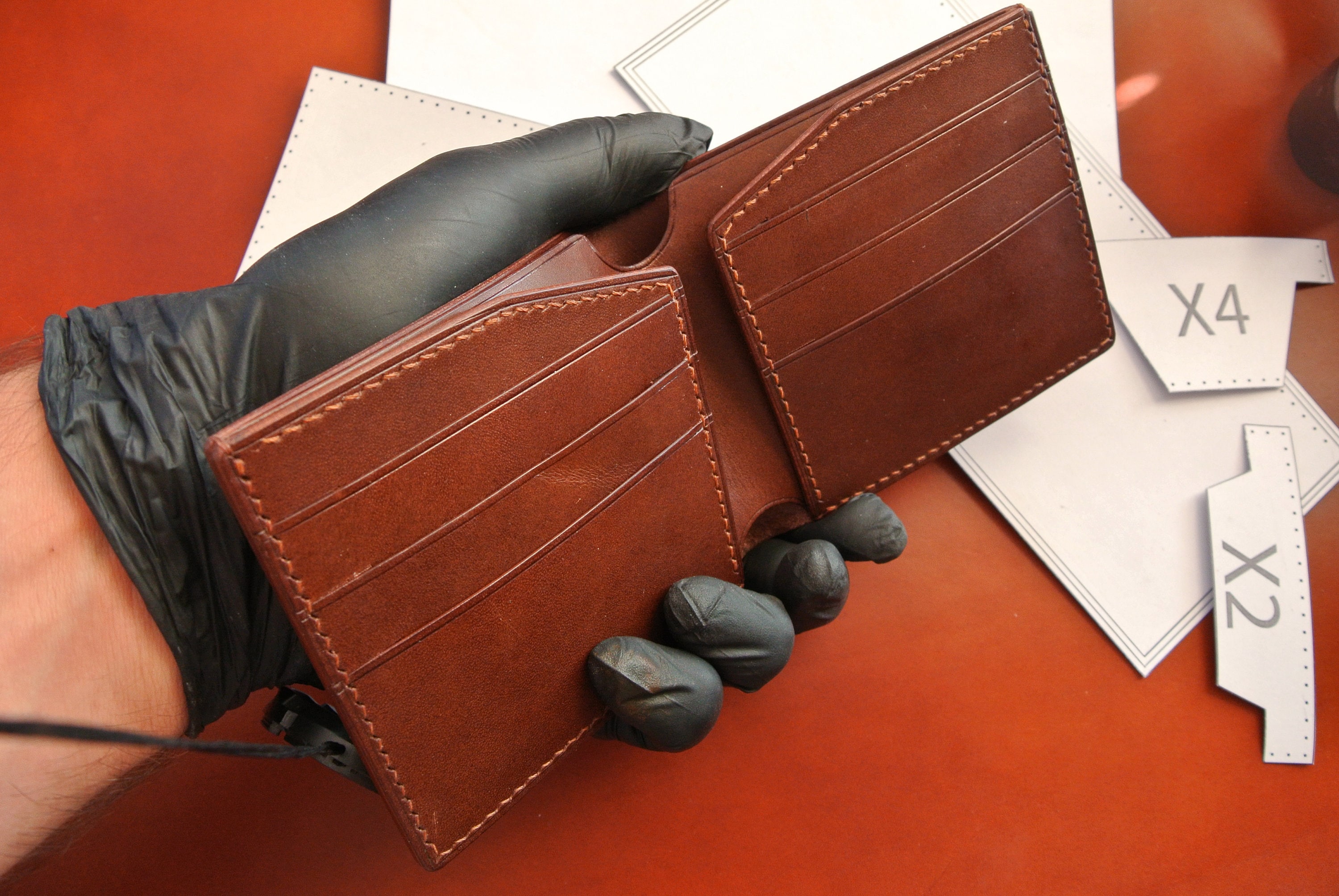 Bifold wallet pattern PDF Leather wallet pattern PDF Handmade Etsy