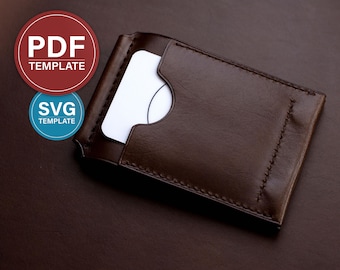 Leather Wallet & Money Clip PDF Pattern: SVG Template + Video
