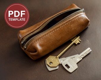 Leder Schlüsseletui PDF Muster: Handgemachte Schlüssel Beutel-Vorlage + Video Anleitung
