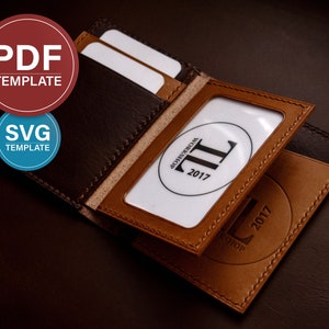 Leder Geldbörse Muster PDF Führerschein SVG Vorlage Kartenhalter PDF Muster Leder Herren Geldbörse Vorlage Video Tutorial
