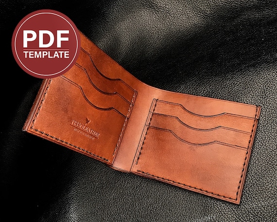 Men Bifold Wallet Pattern PDF Leather Wallet Pattern PDF | Etsy