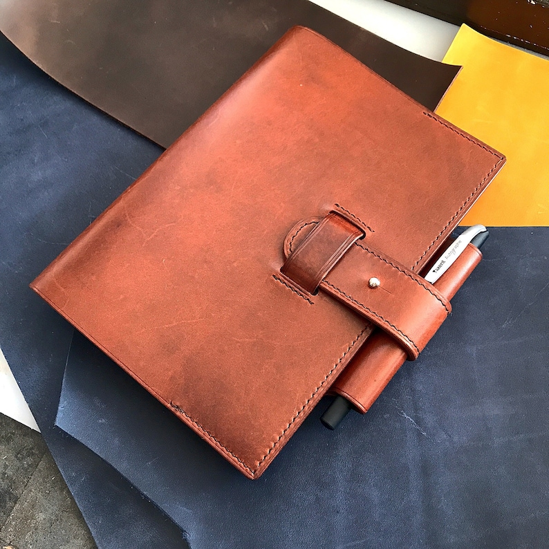 Notebook cover A5 leather pattern PDF Leather note book cover | Etsy