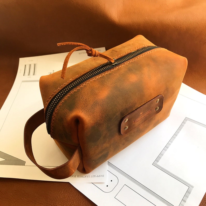 Dopp Kit Leather Pattern PDF Toiletry Bag Pattern PDF Travel Etsy