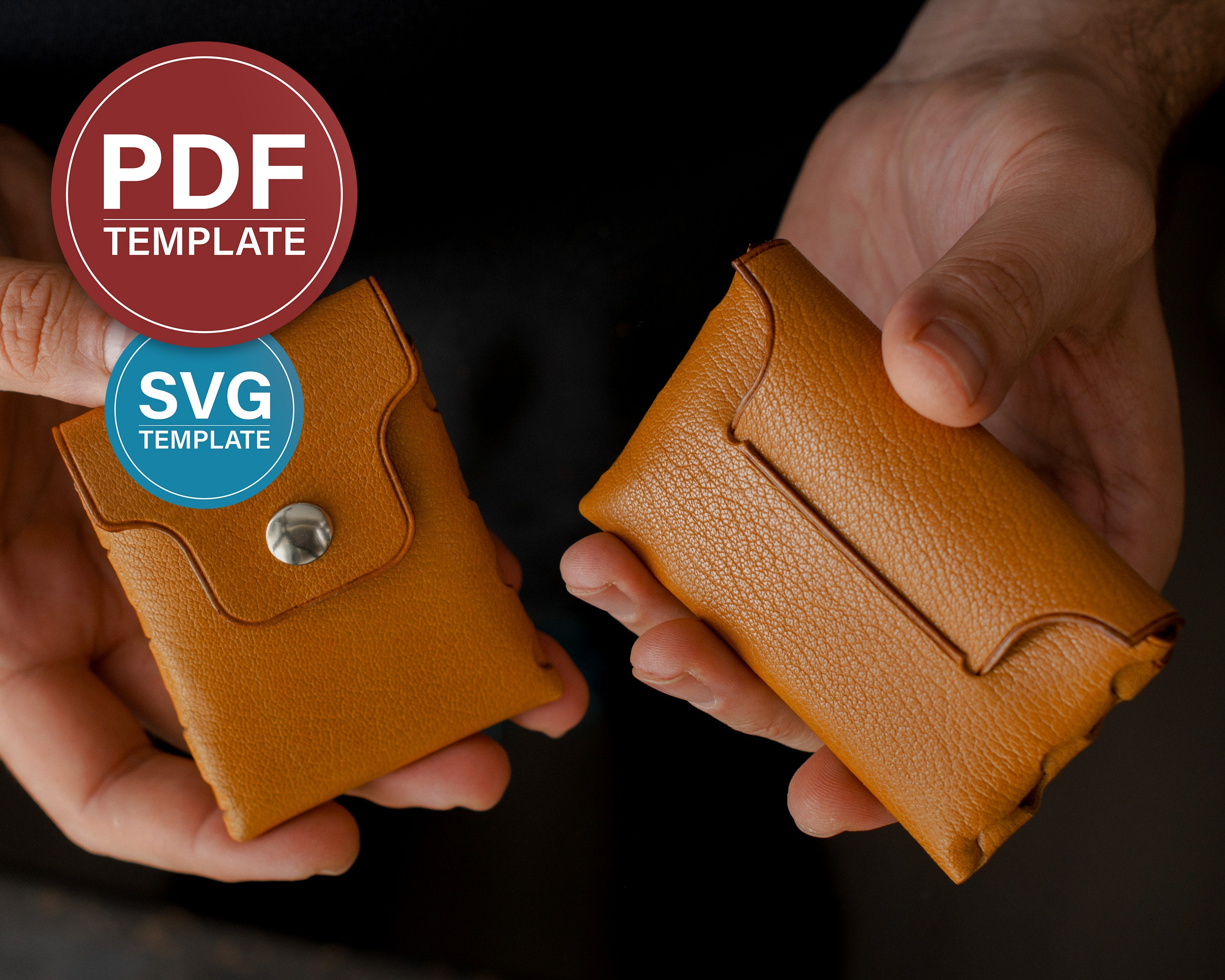 Wallet Pattern PDF Leather Seamless Card Wallet Template