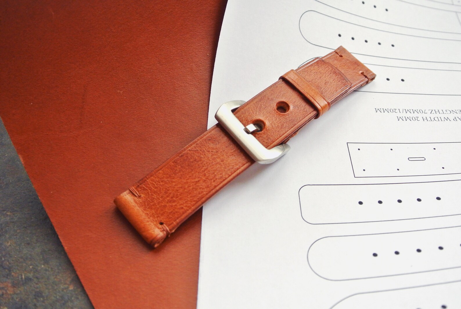 Watch strap pattern PDF Leather watch band template Handmade - Etsy France