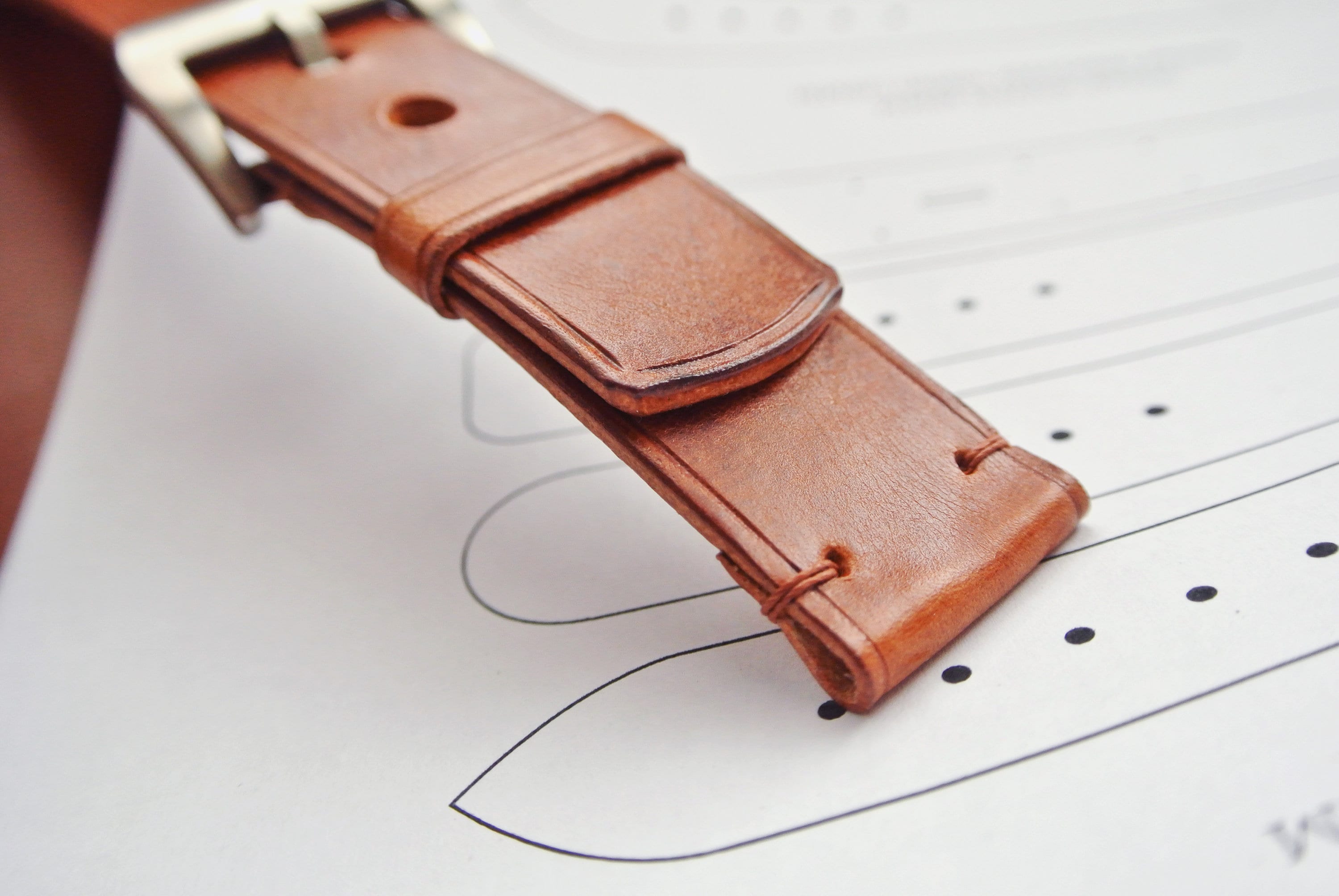 Watch strap pattern PDF Leather watch band template Handmade Etsy