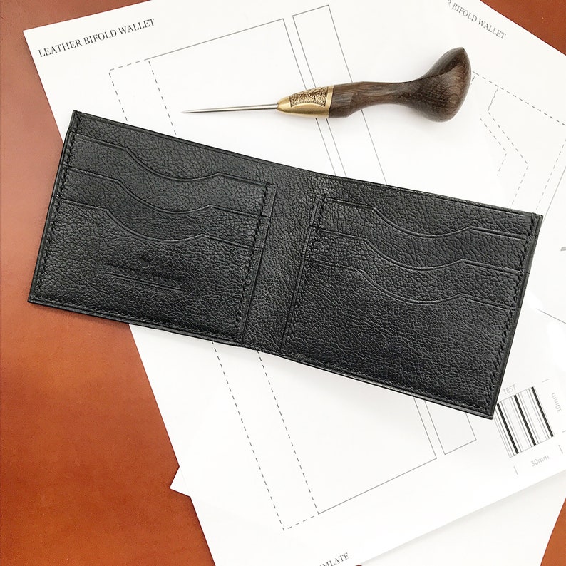Leather Wallet Pattern PDF Men Bifold Wallet Pattern PDF Etsy