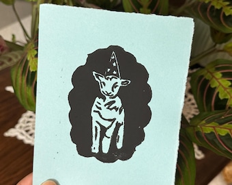 Wizard Sheep - Linocut Print