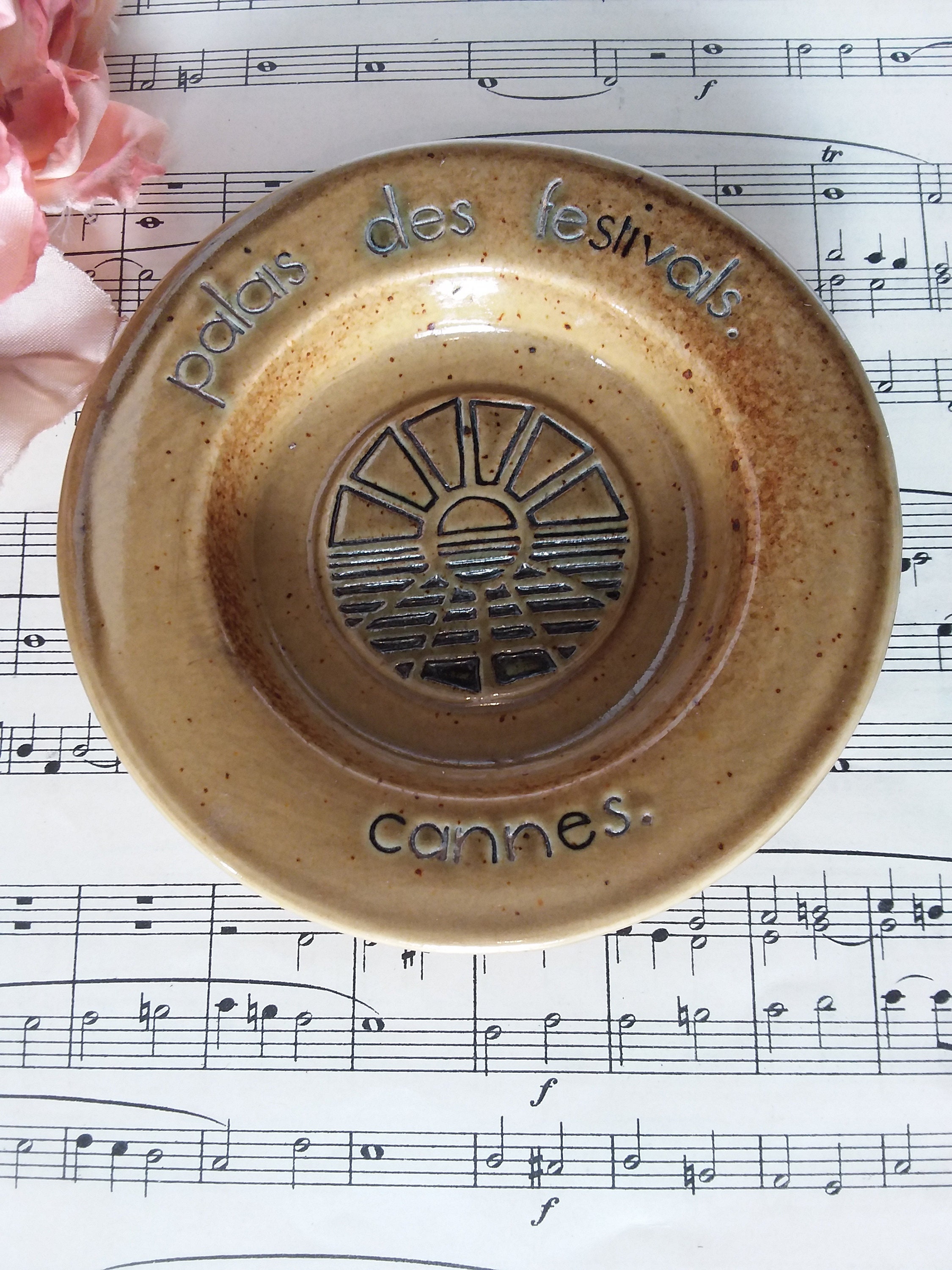 Vide Poche/Cendrier Céramique Vintage. Palais Festivals Cannes France Ceramique Cinéma