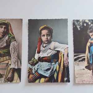 lot 3 Cartes postales Scènes et types "Enfants arabes" ancienne 1930 / 1940