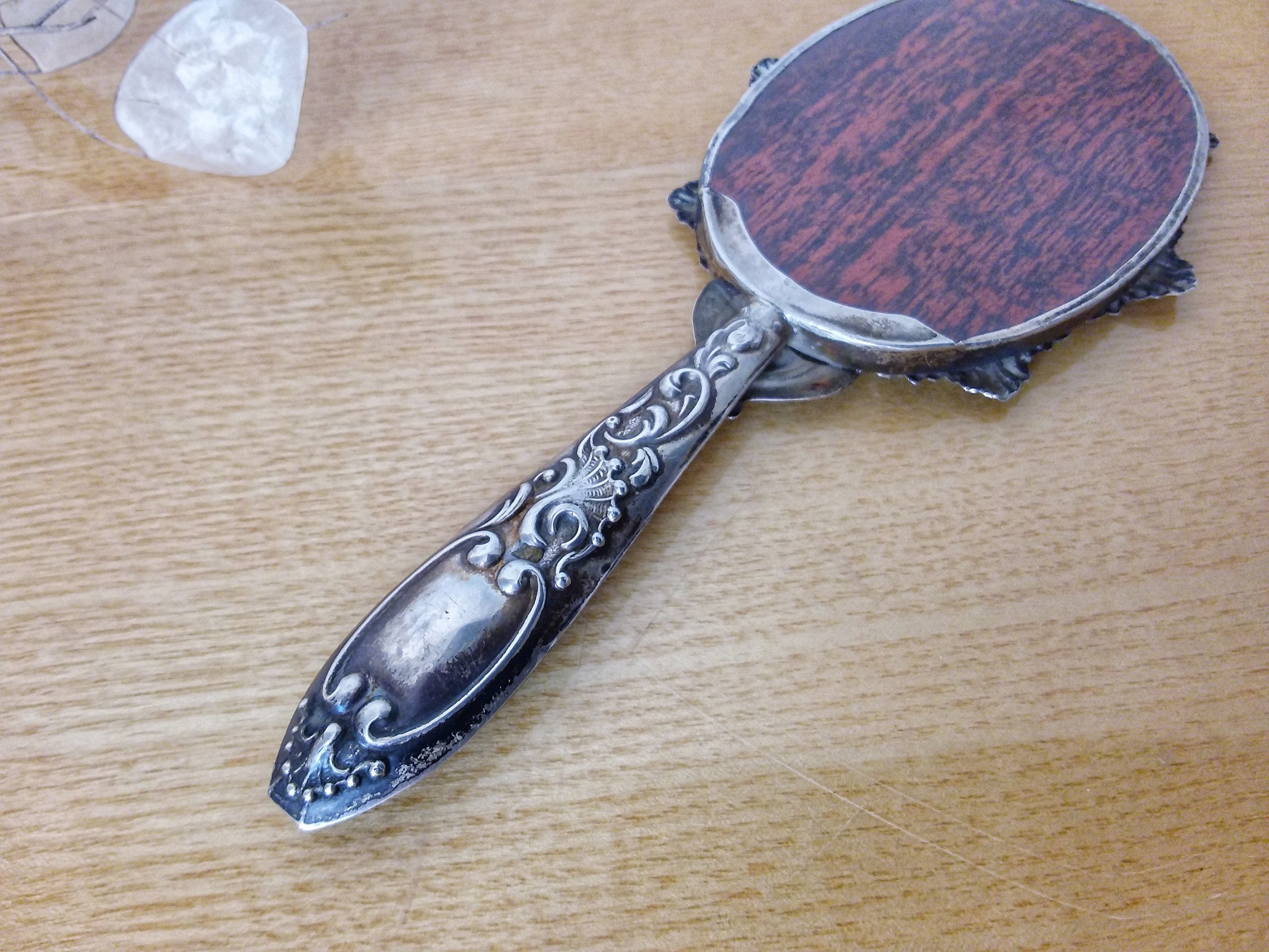 Petit Miroir De Sac Vintage En Laiton Doré - Occasion, Parfait Pour Le Maquillage De Poche