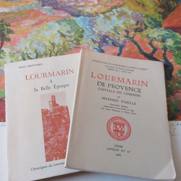 Lot 2 livres vintages du village de Lourmarin dans le LUBERON France 1967 et 1968. FRANCE . Provence