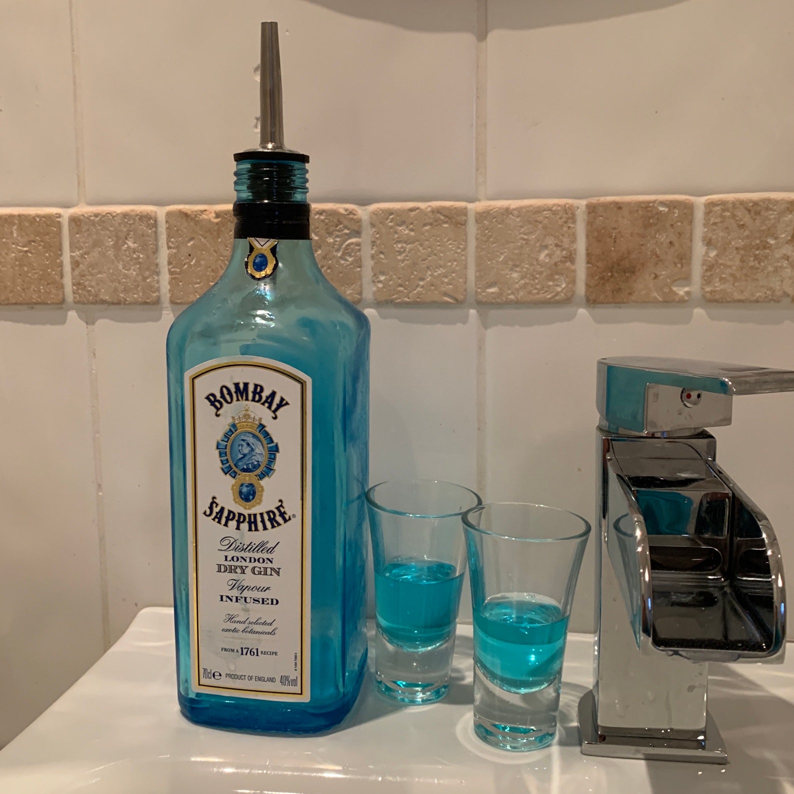 Novelty Liquor Mouthwash Dispenser Bombay Blue Sapphire Jack Etsy