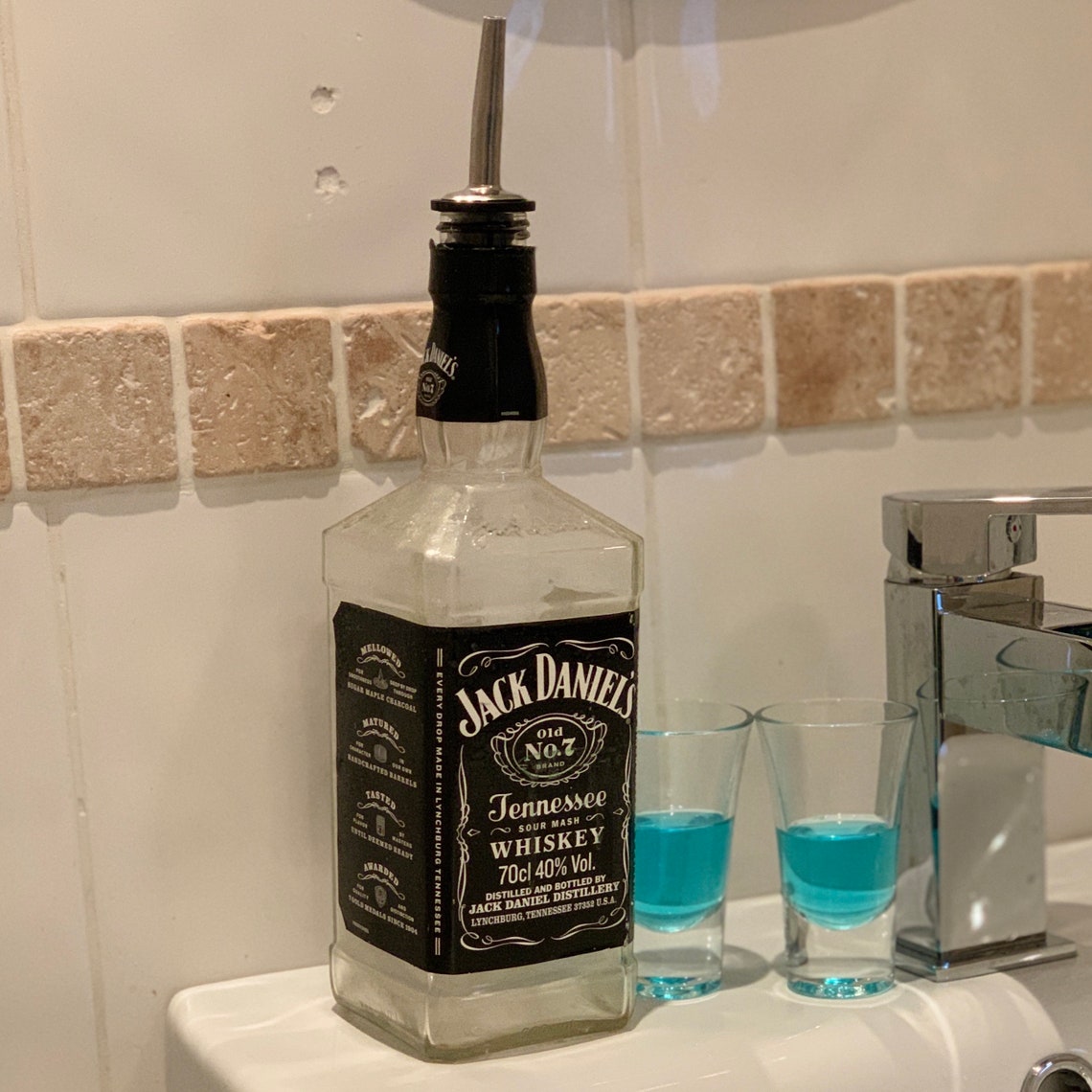 Novelty Liquor Mouthwash Dispenser Bombay Blue Sapphire Jack Etsy