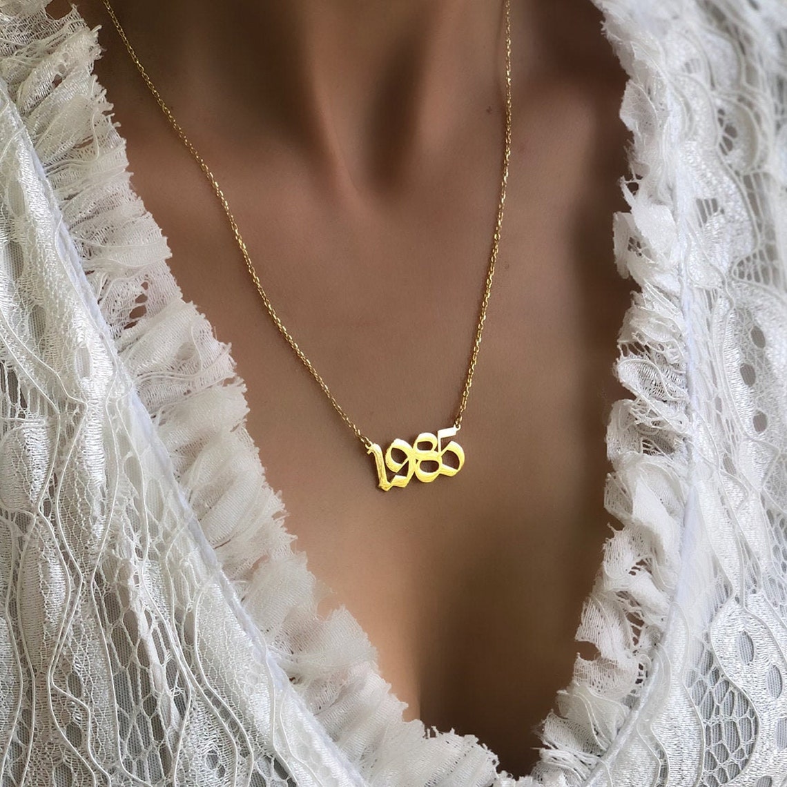 Personalized year necklace Clearance