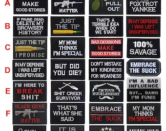 Toppa con frasi motivazionali, slogan per motociclisti, toppe militari, emblemi applicati, adesivi ricamati per abbigliamento.