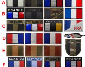 France Flag IR Reflective Patches French Flags Embroidered Patches Tactical Military Emblem Appliques PVC Rubber Badges For Clothing Jacket