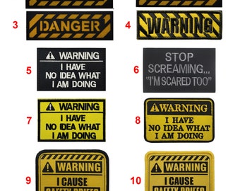 Embroidery I Have No Idea What I Am Doing Patches Stop Screaming Warning IR Reflective Patches Hook Loop Badges Emblem Appliqued