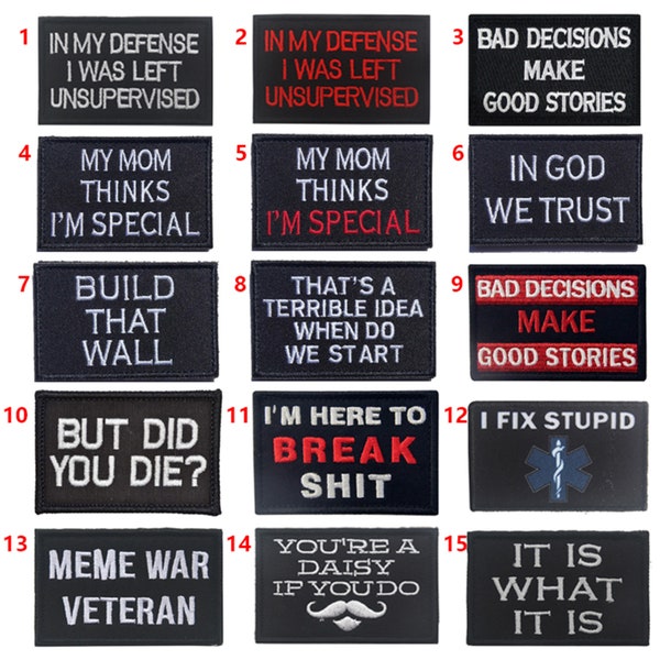 3D Broderi Patch Militära Taktiska Patches Stridsemblem Applikationer Hook & Loop Broderade Märken För Kläder Ryggsäck Mössor