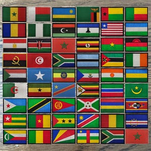Africa National Flag Embroidered Patches African Flags Kenya Nigeria Morocco South Africa Tunisia Appliqued Emblem For Clothing Backpack Cap