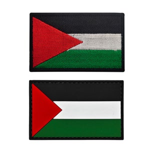 Palestine Flag Patches Palestinian Flags Embroidered Patches PVC Rubber Military Emblem Appliqued Badges