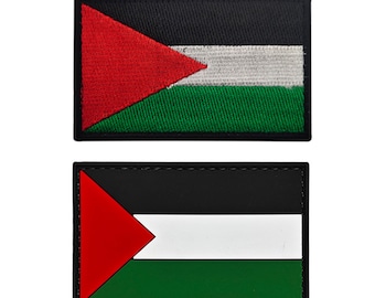 Palestine Flag Patches Palestinian Flags Embroidered Patches PVC Rubber Military Emblem Appliqued Badges