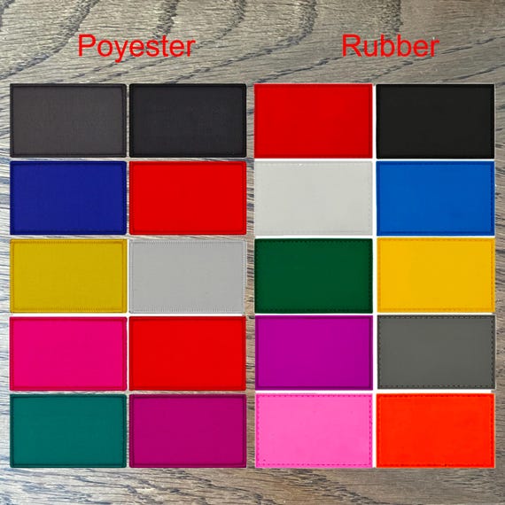 DIY Name Number Letter Free Writing Patch Blank Fabric Embroidered Patches PVC Rubber Appliqus For Clothing Backpack Cap Hat Jacket
