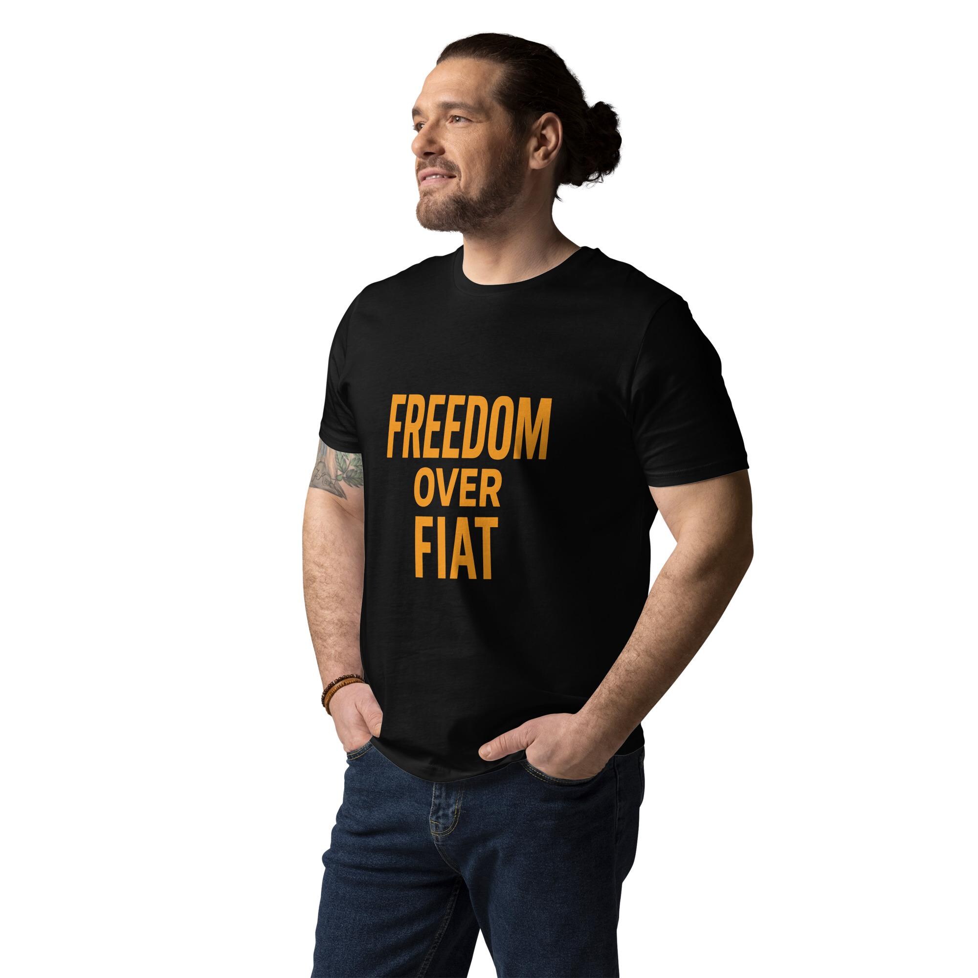 Camiseta de algodão orgânico Freedom Over Fiat: Bitcoin Crypto Apparel -  Etsy Portugal