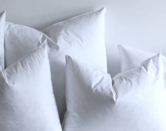 Down Pillow Insert 22x22 Inch Pillow Forms Complete Etsy