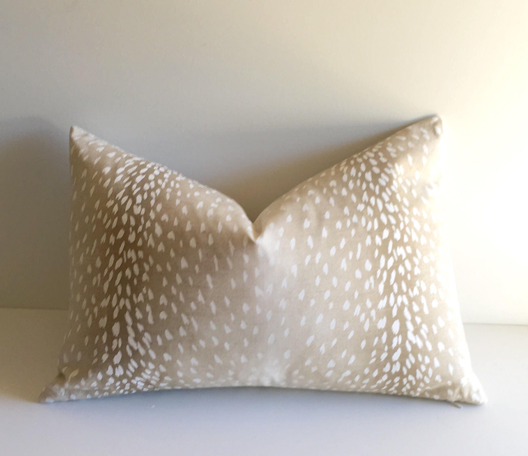 Tone on tone White and Light beige Modern spotted pillow cover Etsy
