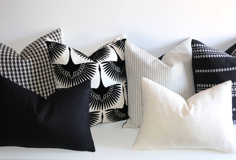 Onyx Collection 16x24 Pillow Cover Other Sizes Oversized Etsy