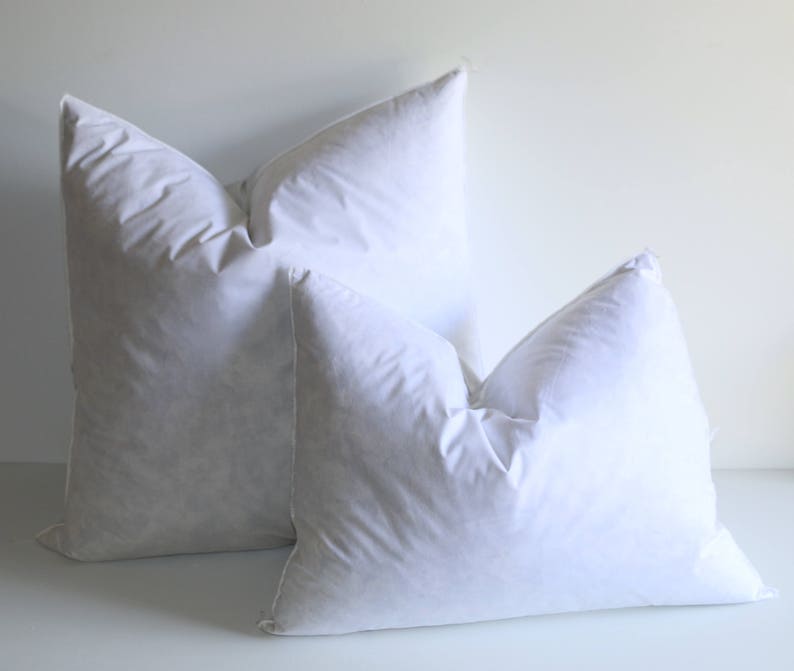 Down Pillow Insert 22x22 Inch Pillow Forms Complete Etsy