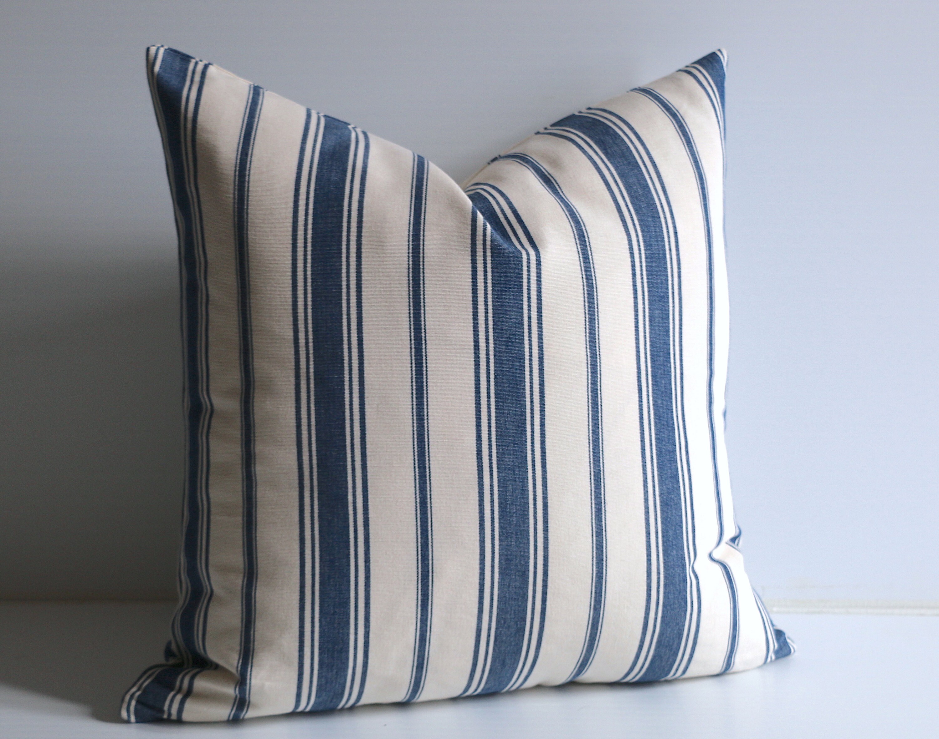 Farmhouse Ticking 24x24 Pillow Cover 24x24 French Ticking Etsy