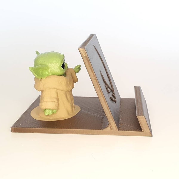 Baby Yoda May the 4th be with you Office Desk Phone Stand Birthday Gift 3d printed, Star Wars The Mandalorian Baby Yoda Tablet Stand