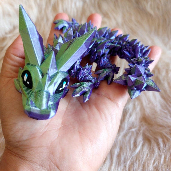 Bicolor Flexible Baby Dragon, Articulated Dragon-Relief Stress-Anxiety Cute Fidget Toy, Sensory Fidget Toy Adults & Kids Birthday Gift